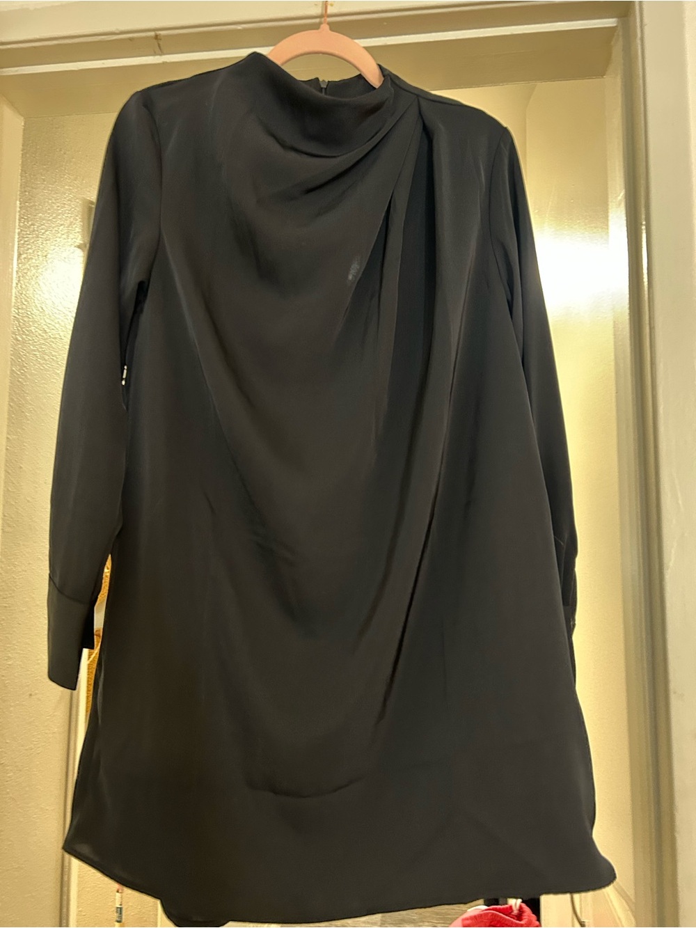 H&M Black Draped Dress
